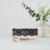 Mode Visitekaartje Lace Ivory Brown Black (Staand voorkant)