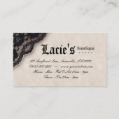 Mode Visitekaartje Lace Ivory Brown Black (Achterkant)