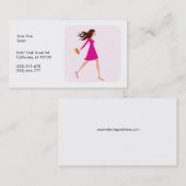 Mode, Visitekaartje Stijllijst met illustratie (Voorkant / Achterkant)