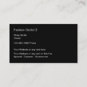 Mode Visitekaartjes (Achterkant)