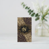 Mode Visitekaartjes Dierlijke luipaard Suede Zebra (Staand voorkant)