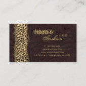 Mode Visitekaartjes Dierlijke Zebra Suede Leopard (Achterkant)