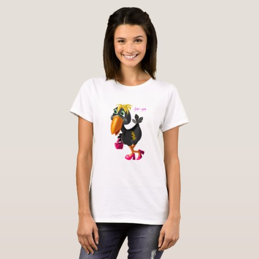 Mode vogel - schilderen - vun t-shirt (Voorkant volledig)
