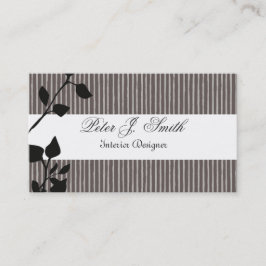 Mode voor binnenontwerp Striped Pattern Leaf Visitekaartje