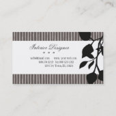 Mode voor binnenontwerp Striped Pattern Leaf Visitekaartje (Achterkant)