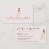 Mode voor bruidsmeisje bruiloft feest visitekaartje (Voorkant / Achterkant)
