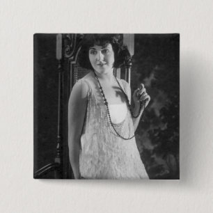  Mode voor damesflaters uit de jaren 20 Vierkante Button 5,1 Cm