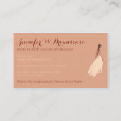 Mode voor de jurk van de bruiloft Bridesmaid Event Visitekaartje (Achterkant)