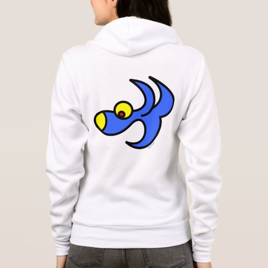 mode voor een grappige vrouw met jango - mode hoodie (Achterkant)