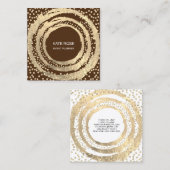 Mode voor Event Planner Music Media Blogger Brown Vierkante Visitekaartje (Voorkant / Achterkant)