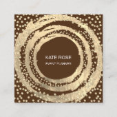 Mode voor Event Planner Music Media Blogger Brown Vierkante Visitekaartje (Voorkant)