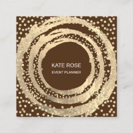 Mode voor Event Planner Music Media Blogger Brown Vierkante Visitekaartje