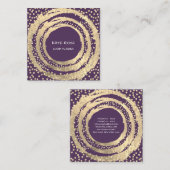 Mode voor gebeurtenisplanner Muziek Blogger Paars Vierkante Visitekaartje (Voorkant / Achterkant)