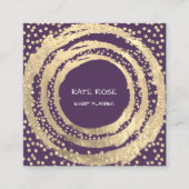 Mode voor gebeurtenisplanner Muziek Blogger Paars Vierkante Visitekaartje (Voorkant)