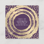 Mode voor gebeurtenisplanner Muziek Blogger Paars Vierkante Visitekaartje (Achterkant)