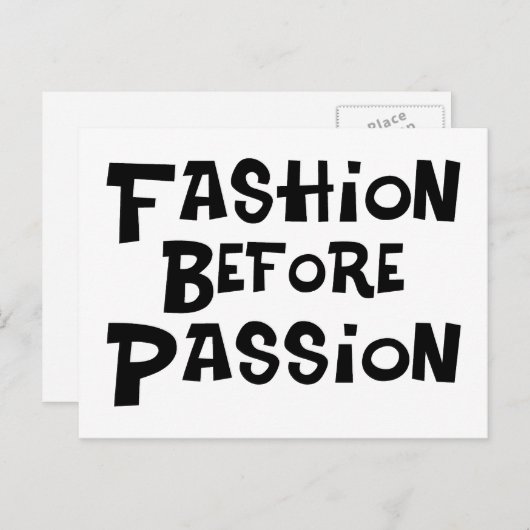 Mode vóór Hartstocht Briefkaart (Voorkant / Achterkant)