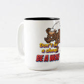 "Mode voor het Wilde Hart!" Tweekleurige Koffiemok (Voorkant links)