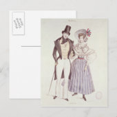 Mode voor mannen en vrouwen 1830 briefkaart (Voorkant / Achterkant)