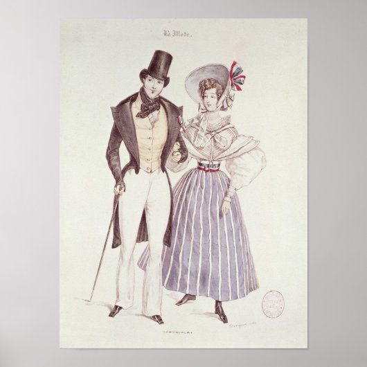 Mode voor mannen en vrouwen 1830 poster (Voorkant)