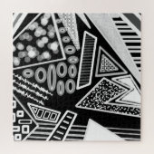 Mode voor zwarte en witte baan 2022 geïnspireerd legpuzzel (Horizontaal)