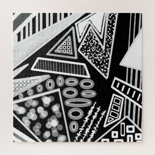 Mode voor zwarte en witte baan 2022 geïnspireerd legpuzzel (Verticaal)