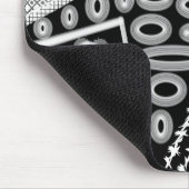 Mode voor zwarte en witte baan 2022 geïnspireerd muismat (Hoek)