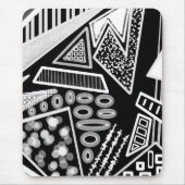 Mode voor zwarte en witte baan 2022 geïnspireerd muismat (Voorkant)