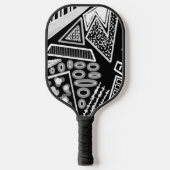 Mode voor zwarte en witte baan 2022 geïnspireerd pickleball paddle (Voorkant)