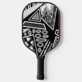 Mode voor zwarte en witte baan 2022 geïnspireerd pickleball paddle (Achterkant)