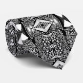 Mode voor zwarte en witte baan geïnspireerd patroo stropdas (Opgerold)