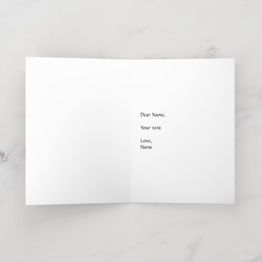 Mode voorjaar folie wenskaart (Binnenlaag)