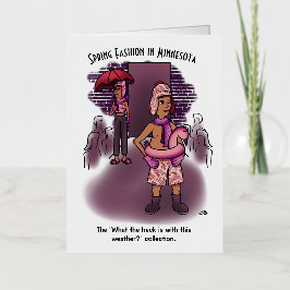 Mode voorjaar folie wenskaart