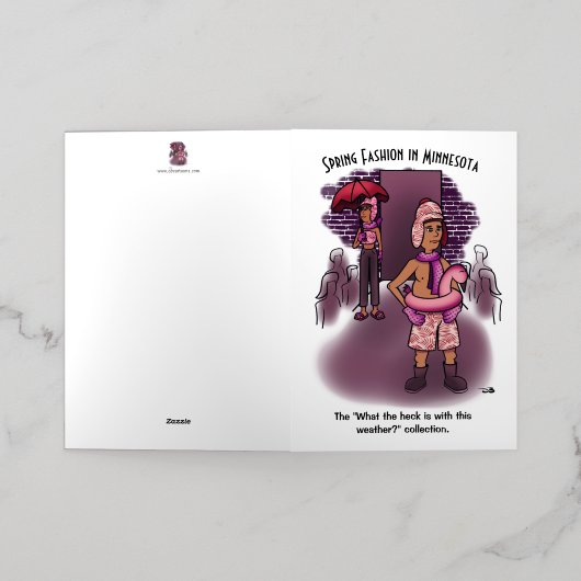 Mode voorjaar folie wenskaart (Buiten Laag)