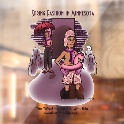 Mode voorjaar raamsticker (Vel 2)