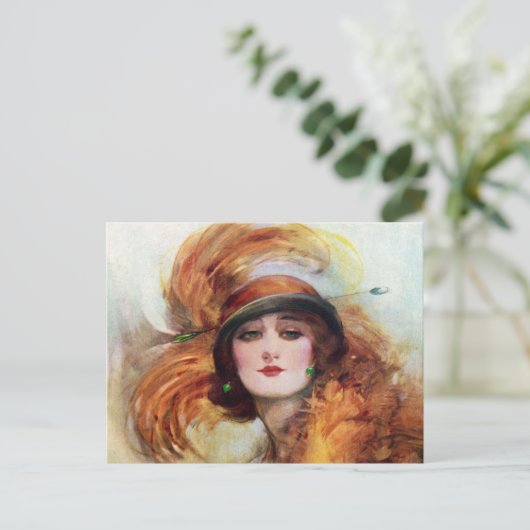  Mode Vrouw 1920 Briefkaart (Staand voorkant)