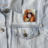  Mode Vrouw 1920 Vierkante Button 5,1 Cm (In situ)
