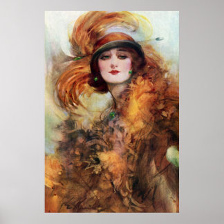 Mode Vrouw 1920s Poster