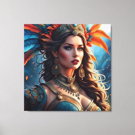 Mode vrouw beeldende kunst canvas afdruk (Voorkant)