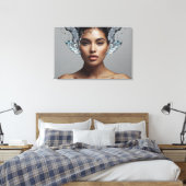 Mode vrouw beeldende kunst canvas afdruk (Insitu (Slaapkamer))