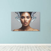 Mode vrouw beeldende kunst canvas afdruk (Insitu (Houten vloer))