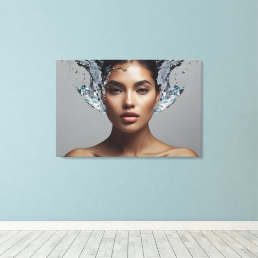 Mode vrouw beeldende kunst canvas afdruk (Insitu (Houten vloer))