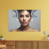 Mode vrouw beeldende kunst canvas afdruk (Insitu (Woonkamer))