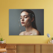 Mode vrouw beeldende kunst canvas afdruk (Insitu (Woonkamer))