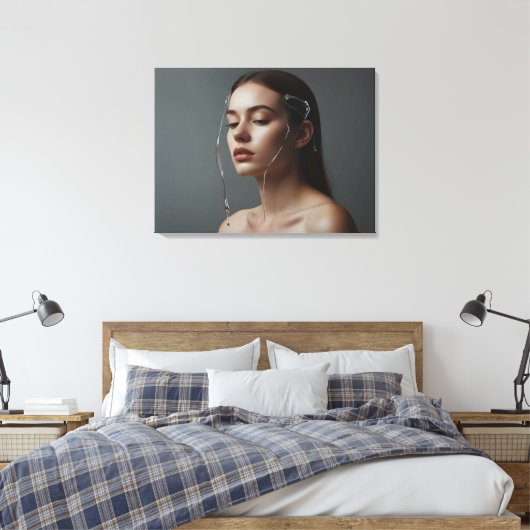 Mode vrouw beeldende kunst canvas afdruk (Insitu (Slaapkamer))