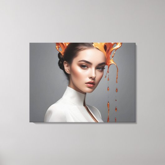 Mode vrouw beeldende kunst canvas afdruk (Voorkant)