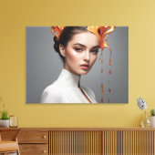 Mode vrouw beeldende kunst canvas afdruk (Insitu (Woonkamer))