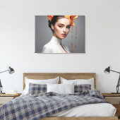 Mode vrouw beeldende kunst canvas afdruk (Insitu (Slaapkamer))