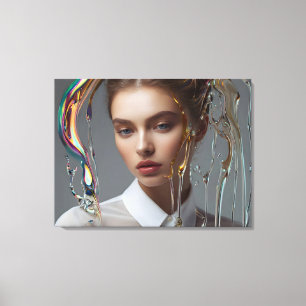 Mode vrouw beeldende kunst canvas afdruk