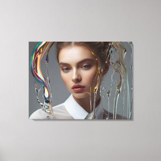 Mode vrouw beeldende kunst canvas afdruk (Voorkant)