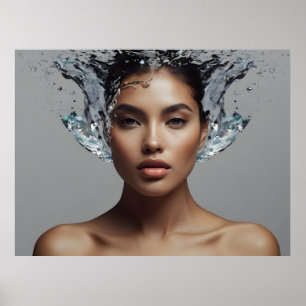 Mode vrouw beeldende kunst poster